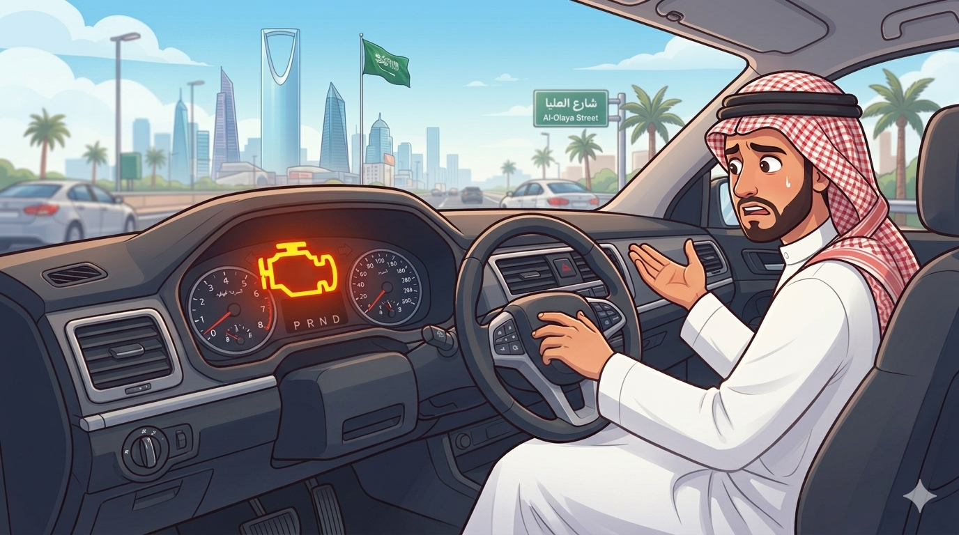 لماذا تظهر لمبة المكينة في طبلون السيارة؟ الأسباب والحلول السريعة