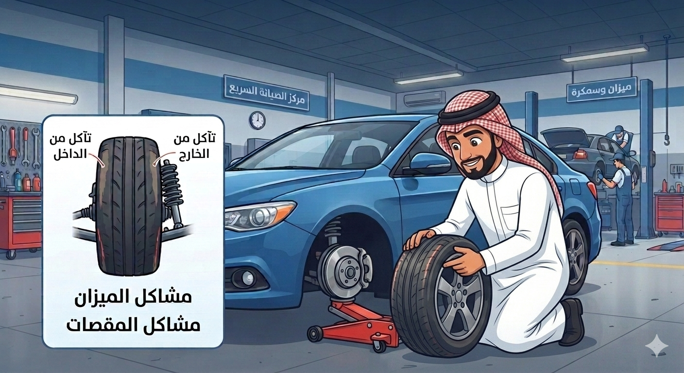 أسباب تآكل ومسح الإطارات من الداخل والخارج: مشاكل الميزان والمقصات!