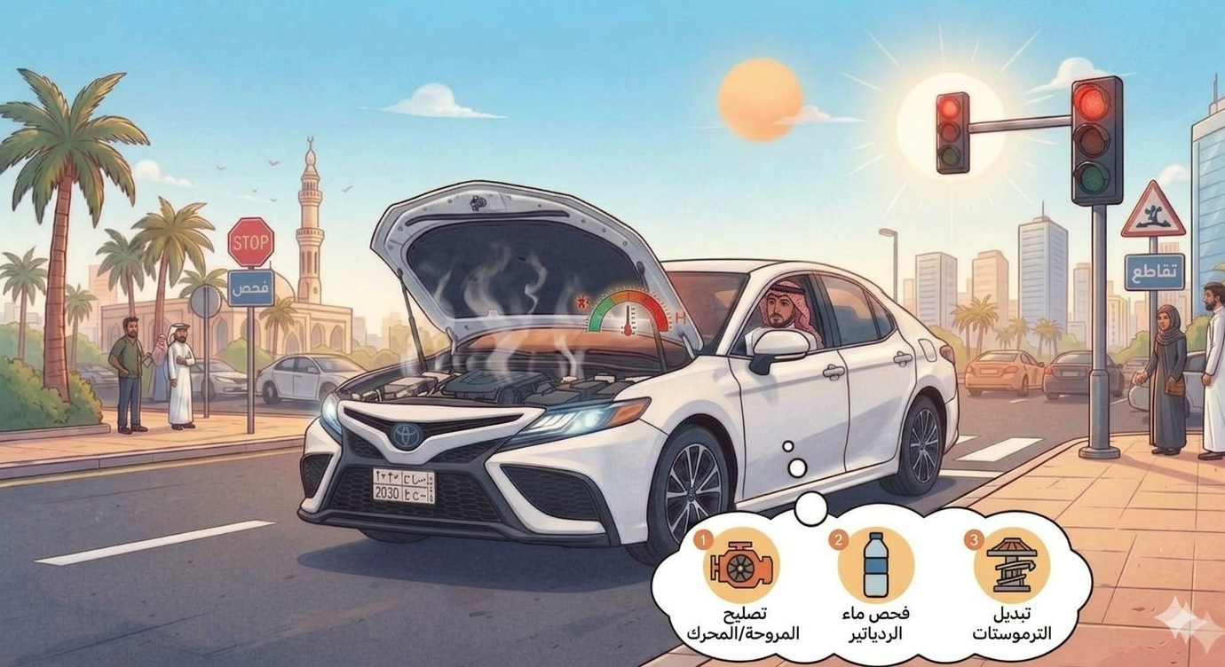 أسباب ارتفاع حرارة السيارة عند الوقوف وحلولها الفعالة