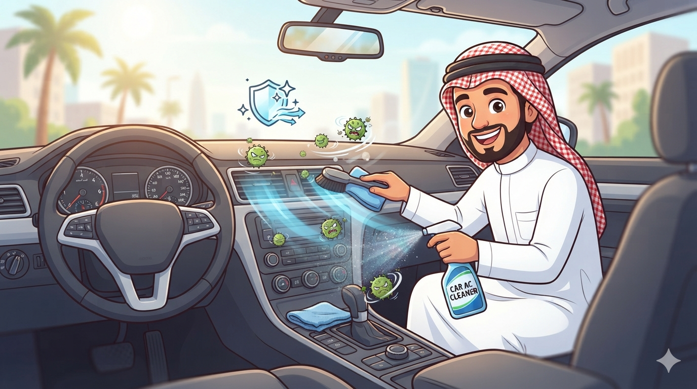 دليلك الشامل لتنظيف وحماية فتحات تكييف السيارة من البكتيريا والروائح